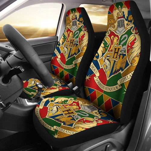 Hogwarts Hary Potter Pattern Car Seat Covers Universal Fit 194801 - CarInspirations