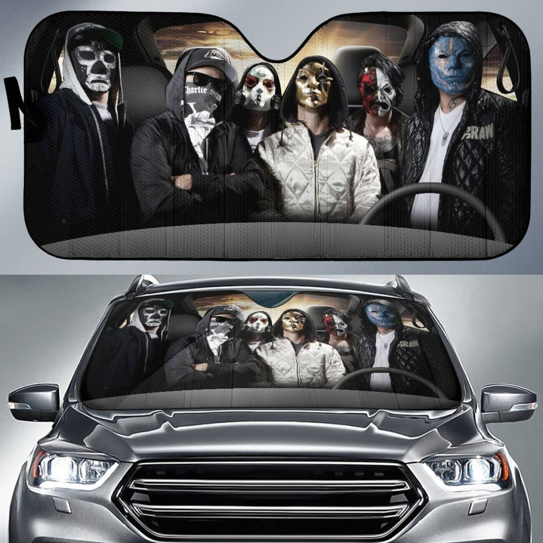 Hollywood Undead Car Auto Sun Shade Rock Band Fan Gift Idea Universal Fit 174503 - CarInspirations