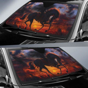 Horse Evil Sunset Car Sun Shades 918b Universal Fit - CarInspirations