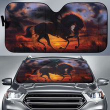 Load image into Gallery viewer, Horse Evil Sunset Car Sun Shades 918b Universal Fit - CarInspirations