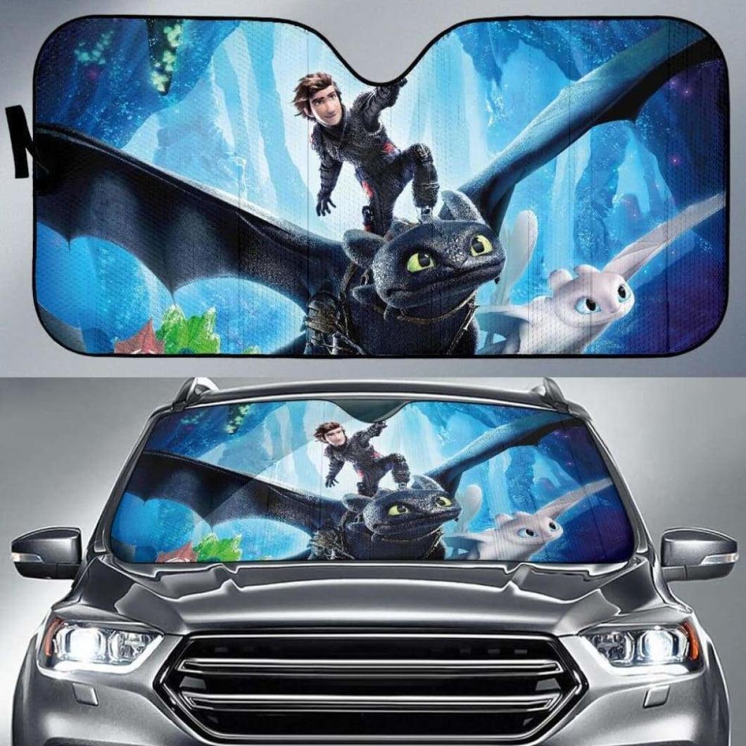 How to Train Your Dragon Car Auto Sun Shade 211626 Universal Fit - CarInspirations