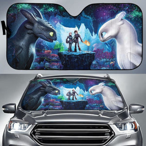 How To Train Your Dragon Hidden World Car Sun Shade Nh07 Universal Fit 111204 - CarInspirations