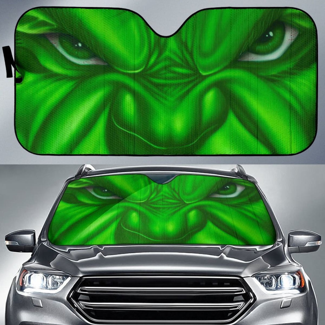 Hulk Angry Face Car Sun Shades Movie Fan Gift H032720 Universal Fit 225311 - CarInspirations