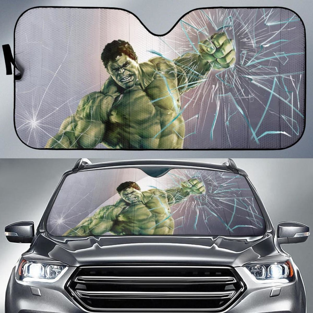 Hulk Car Auto Sun Shade Broken Windshield Funny Idea Universal Fit 174503 - CarInspirations