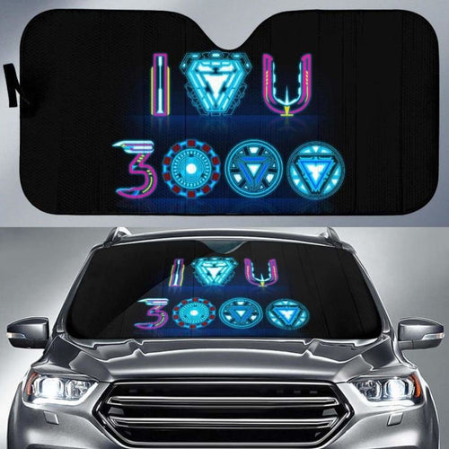 I Love You 3000 Car Auto Sun Shades Universal Fit 051312 - CarInspirations