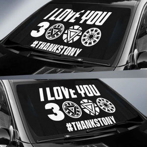 I Love You 3000 Thanks Tony Car Sun Shades 918b Universal Fit - CarInspirations