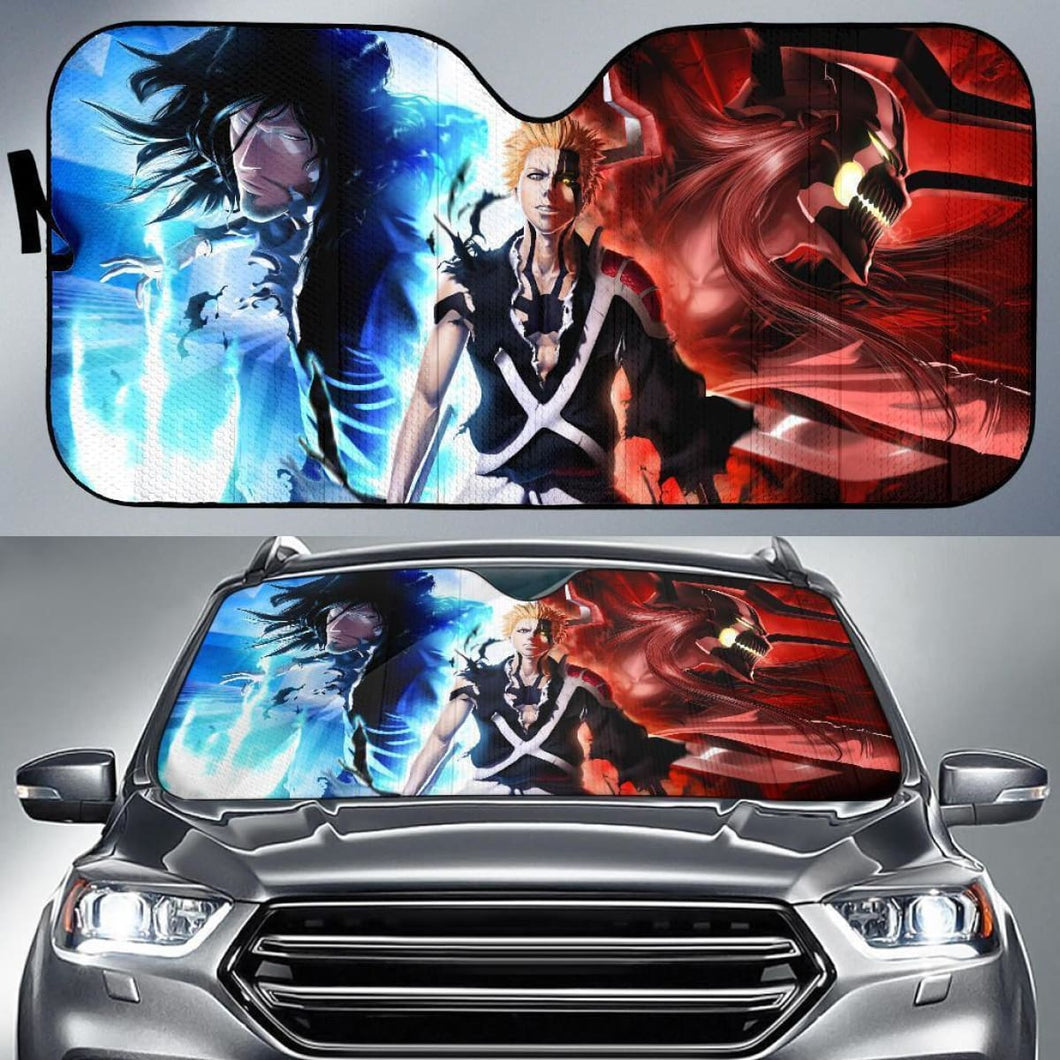 Ichigo Bleach Blue And Red Auto Sun Shade Nh06 Universal Fit 111204 - CarInspirations