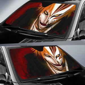 Ichigo Kurosaki Art Car Sun Shades Bleach Manga Fan Gift H051820 Universal Fit 072323 - CarInspirations
