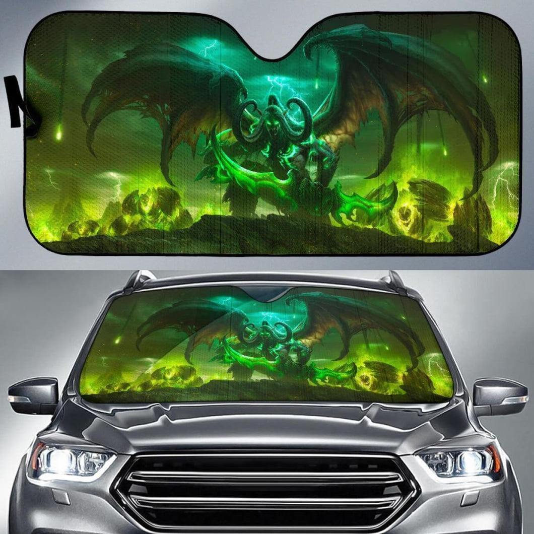 Illidan Stormrage World Of Warcraft Auto Sun Shade Nh07 Universal Fit 111204 - CarInspirations
