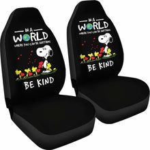 Load image into Gallery viewer, In A World Where You Can Be Anything Be Kind Snoopy Car Seat Covers (Set Of 2) Universal Fit 051012 - CarInspirations