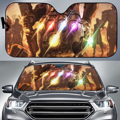 Infinity Gauntlet Avengers Endgame Auto Sun Shade Mn05 Universal Fit 111204 - CarInspirations