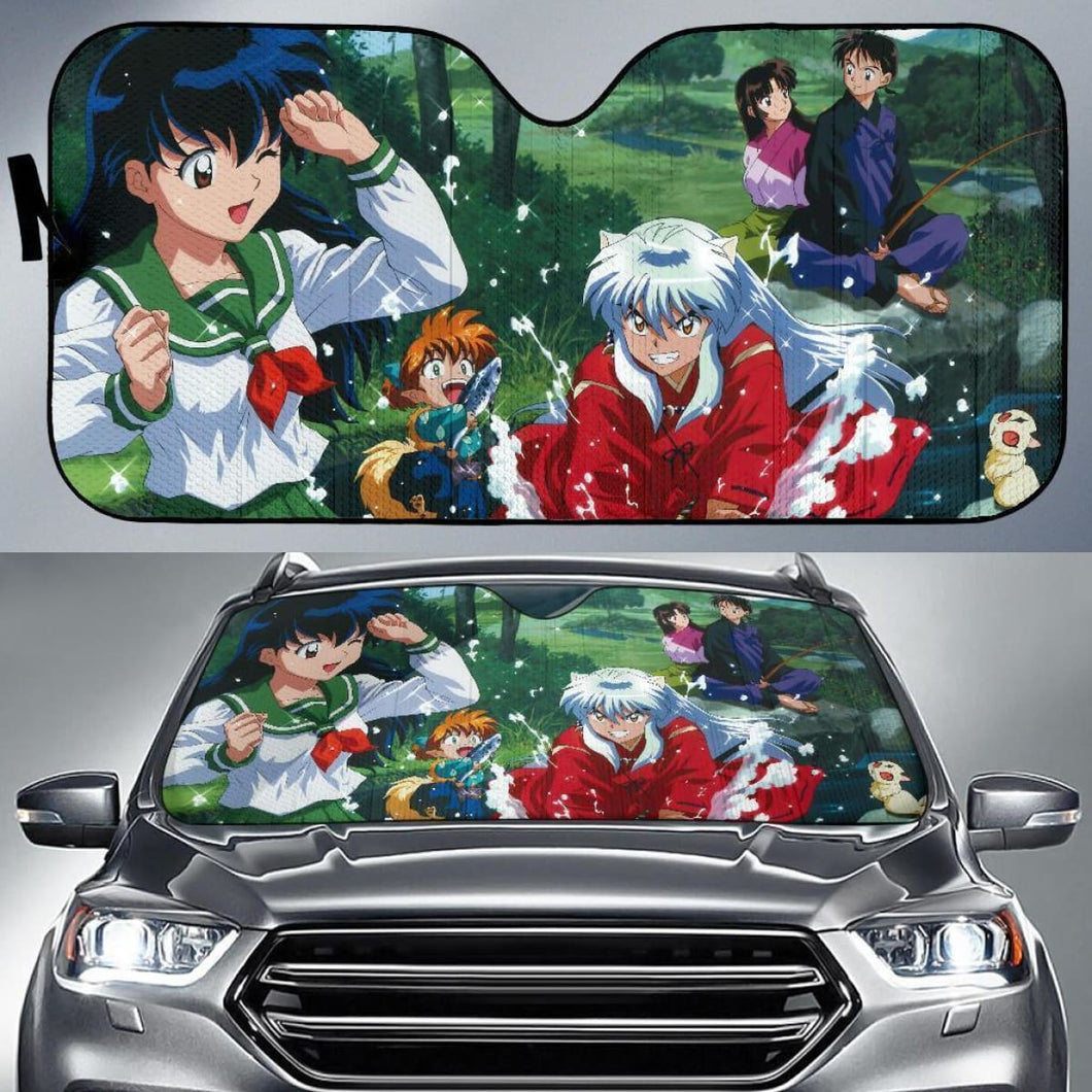 Inuyasha & Friends Manga Auto Sun Shade Nh07 Universal Fit 111204 - CarInspirations