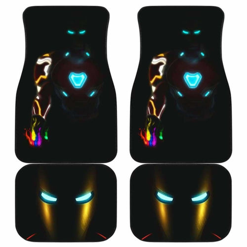 Iron Man Neon Car Floor Mats Universal Fit - CarInspirations