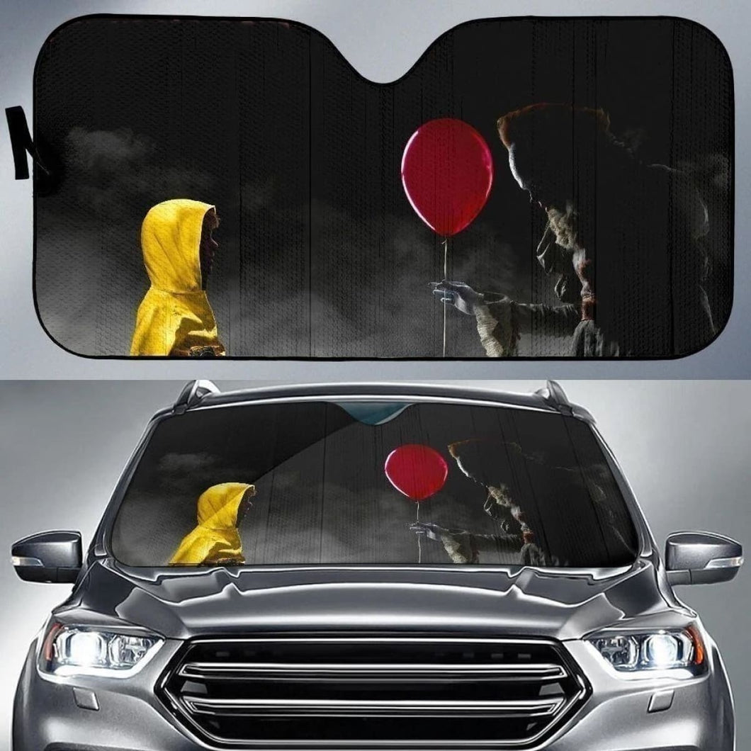 IT Pennywise Balloon Auto Sun Shade Horror Fan Universal Fit 174503 - CarInspirations