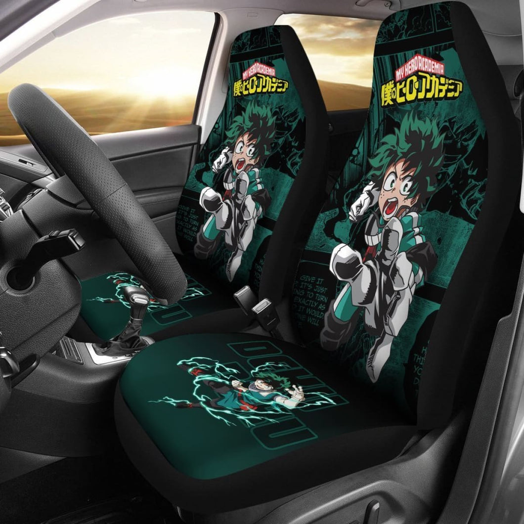 Izuku Midoriya Deku My Hero Academia Car Seat Covers Manga Mixed Anime Funny Universal Fit 194801 - CarInspirations