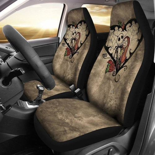 Jack Love Sally Nightmare Before Christmas Car Seat Covers Universal Fit 194801 - CarInspirations