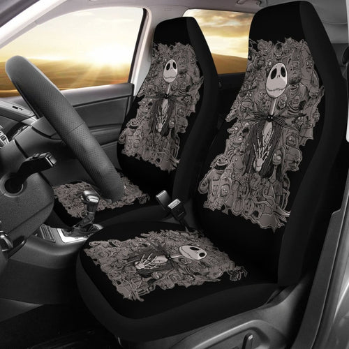 Jack Nightmare Before Christmas Black Car Seat Covers Lt02 Universal Fit 225721 - CarInspirations