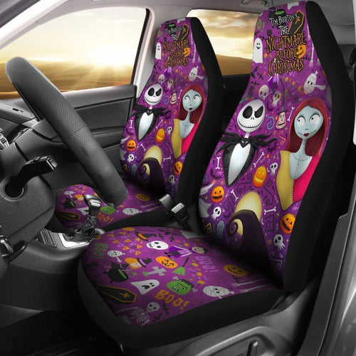 Jack & Sally Cute Nightmare Before Christmas Car Seat Covers Lt03 Universal Fit 225721 - CarInspirations