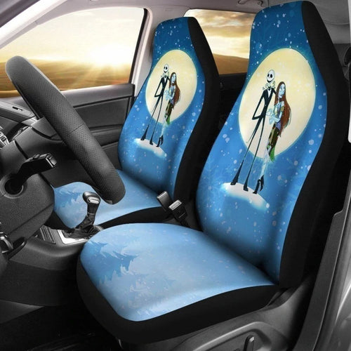 Jack & Sally In Moon Car Seat Covers Universal Fit 194801 - CarInspirations