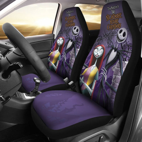 Jack & Sally Nightmare Before Christmas Car Seat Covers Lt03 Universal Fit 225721 - CarInspirations