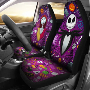 Jack & Sally Nightmare Before Christmas Love Story Car Seat Covers Lt03 Universal Fit 225721 - CarInspirations