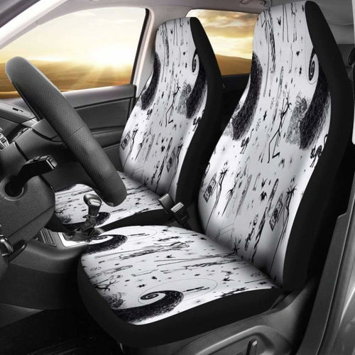 Jack Skellington Car Seat Covers The Nightmare Before Christmas Universal Fit 051012 - CarInspirations