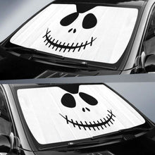 Load image into Gallery viewer, Jack Skellington Face Auto Sun Shades 918b Universal Fit - CarInspirations