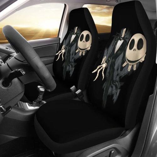 Jack Skellington Head Car Seat Covers 1 Universal Fit - CarInspirations