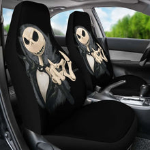 Load image into Gallery viewer, Jack Skellington Head Car Seat Covers 2 Universal Fit - CarInspirations