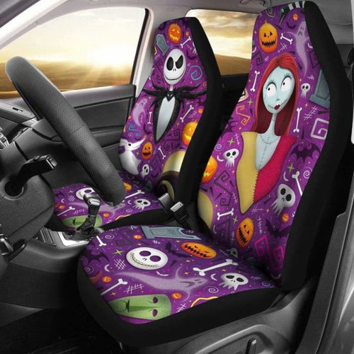Jack Skellington Sally 2019 Car Seat Covers Universal Fit 051012 - CarInspirations