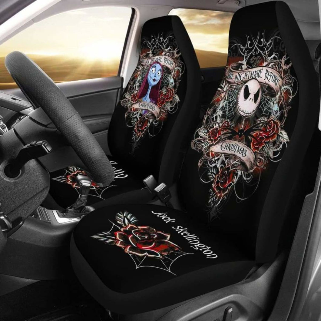 Jack Skellington & Sally Car Seat Cover 58 Universal Fit 053012 - CarInspirations