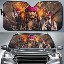 Load image into Gallery viewer, Jack Sparrow Car Sun Shade Pirates Of The Caribbean T041820 Universal Fit 084218 - CarInspirations