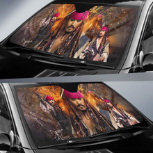 Load image into Gallery viewer, Jack Sparrow Car Sun Shade Pirates Of The Caribbean T041820 Universal Fit 084218 - CarInspirations