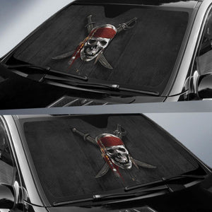 Jack Sparrow Skull Car Sun Shade Movie Fan Gift T041820 Universal Fit 084218 - CarInspirations