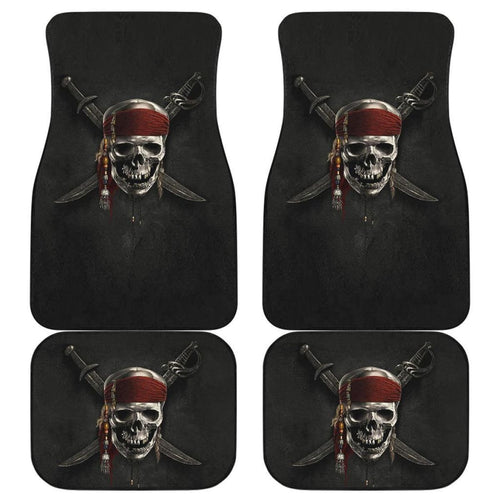 Jack Sparrow Skull Pirates Of The Caribbean Car Floor Mats H042220 Universal Fit 084218 - CarInspirations