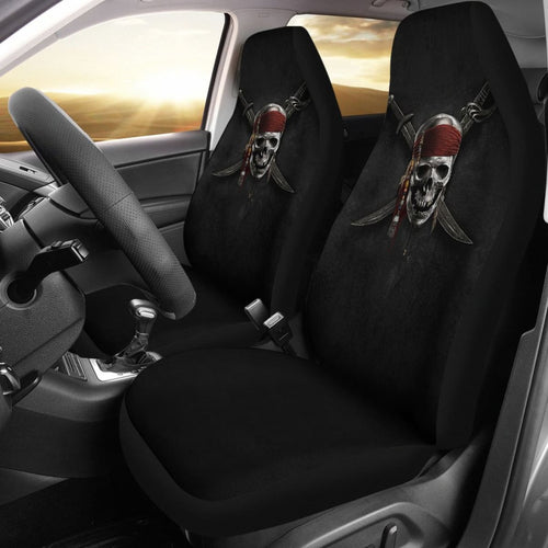 Jack Sparrow Skull Pirates Of The Caribbean Car Seat Covers H042220 Universal Fit 084218 - CarInspirations