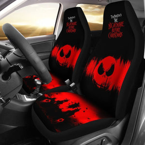 JackS Face Red Design Nightmare Before Christmas Car Seat Covers Lt03 Universal Fit 225721 - CarInspirations