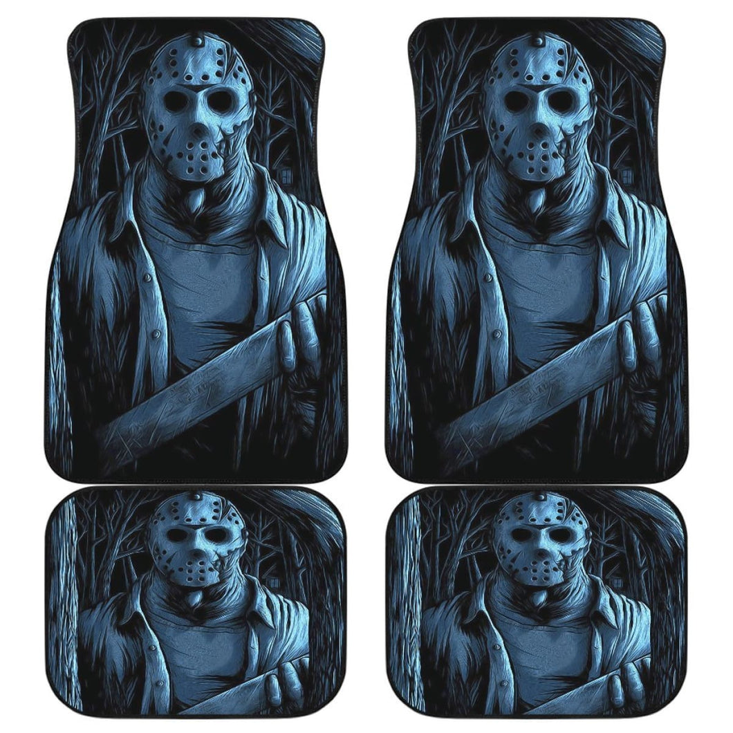 Jason Voorhees Art Friday The 13th Car Floor Mats Movie Fan Gift Universal Fit 103530 - CarInspirations