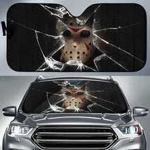 Load image into Gallery viewer, Jason Voorhees Car Auto Sun Shade Horror Windshield Broken Universal Fit 174503 - CarInspirations