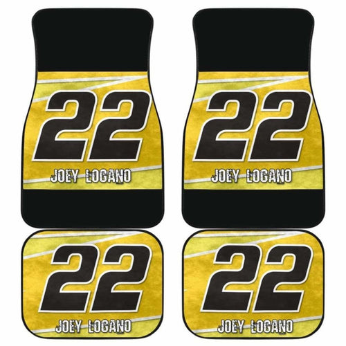 Joey Logano Car Mats Front And Back Car Mats Set Of 4 081524 Universal Fit - CarInspirations