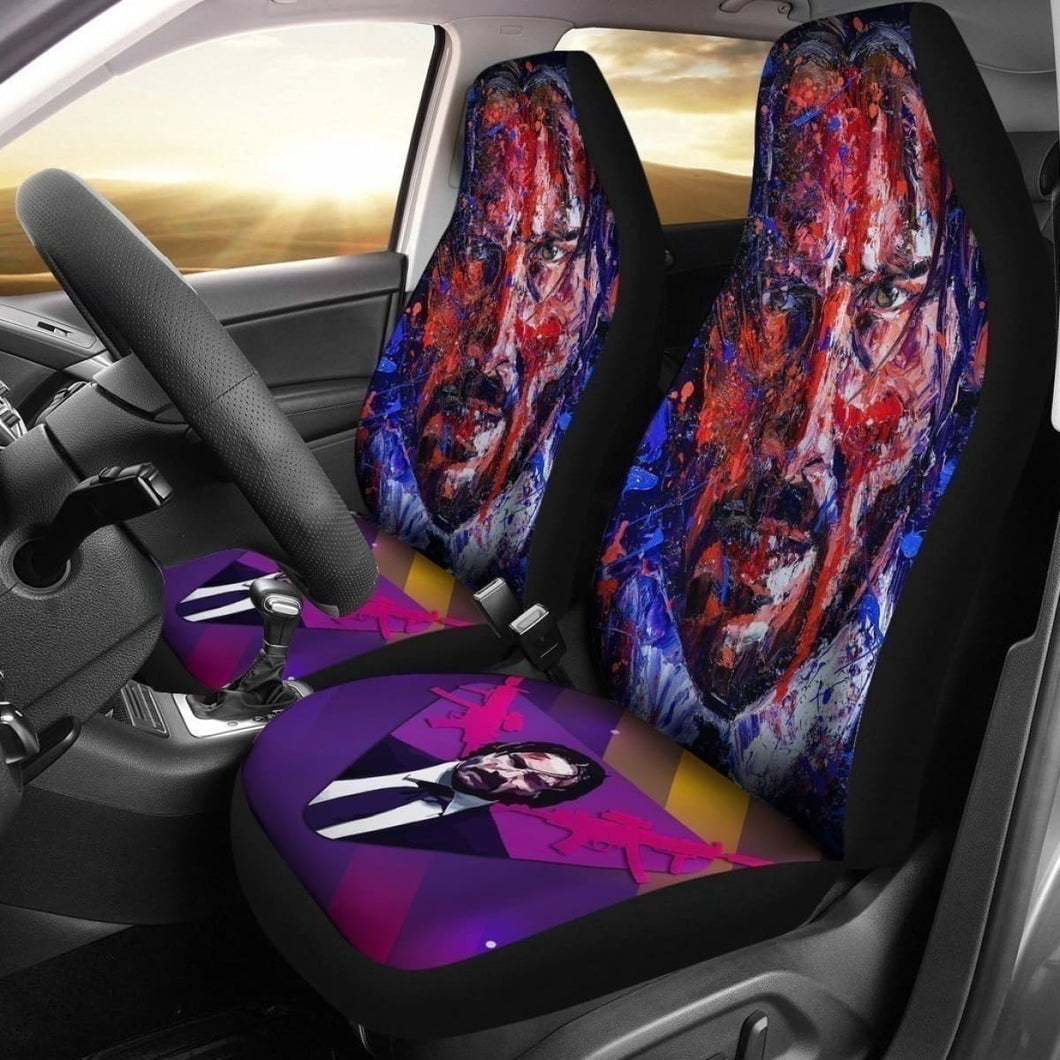 John Wick Paint Art Car Seat Covers For Fan Universal Fit 194801 - CarInspirations