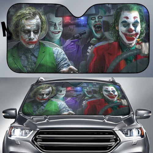 Joker Actors Car Auto Sun Shade Windshield Gift Idea For Fan Universal Fit 174503 - CarInspirations