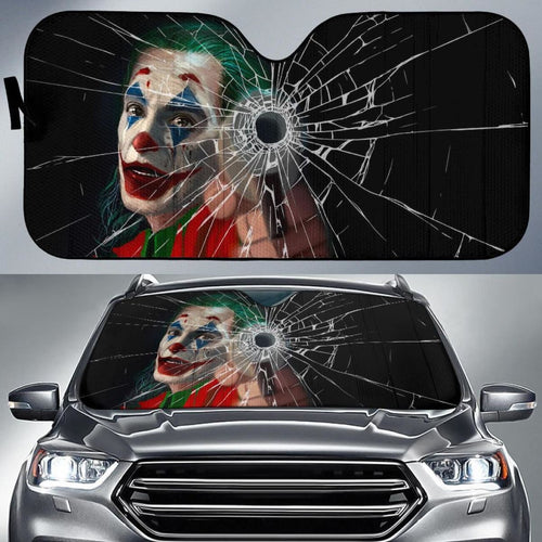 Joker Car Auto Sun Shade Broken Windshield Funny Gift Universal Fit 174503 - CarInspirations