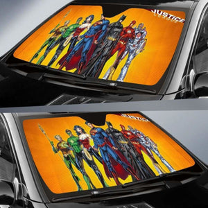 Justice League Auto Sun Shade 918b Universal Fit - CarInspirations