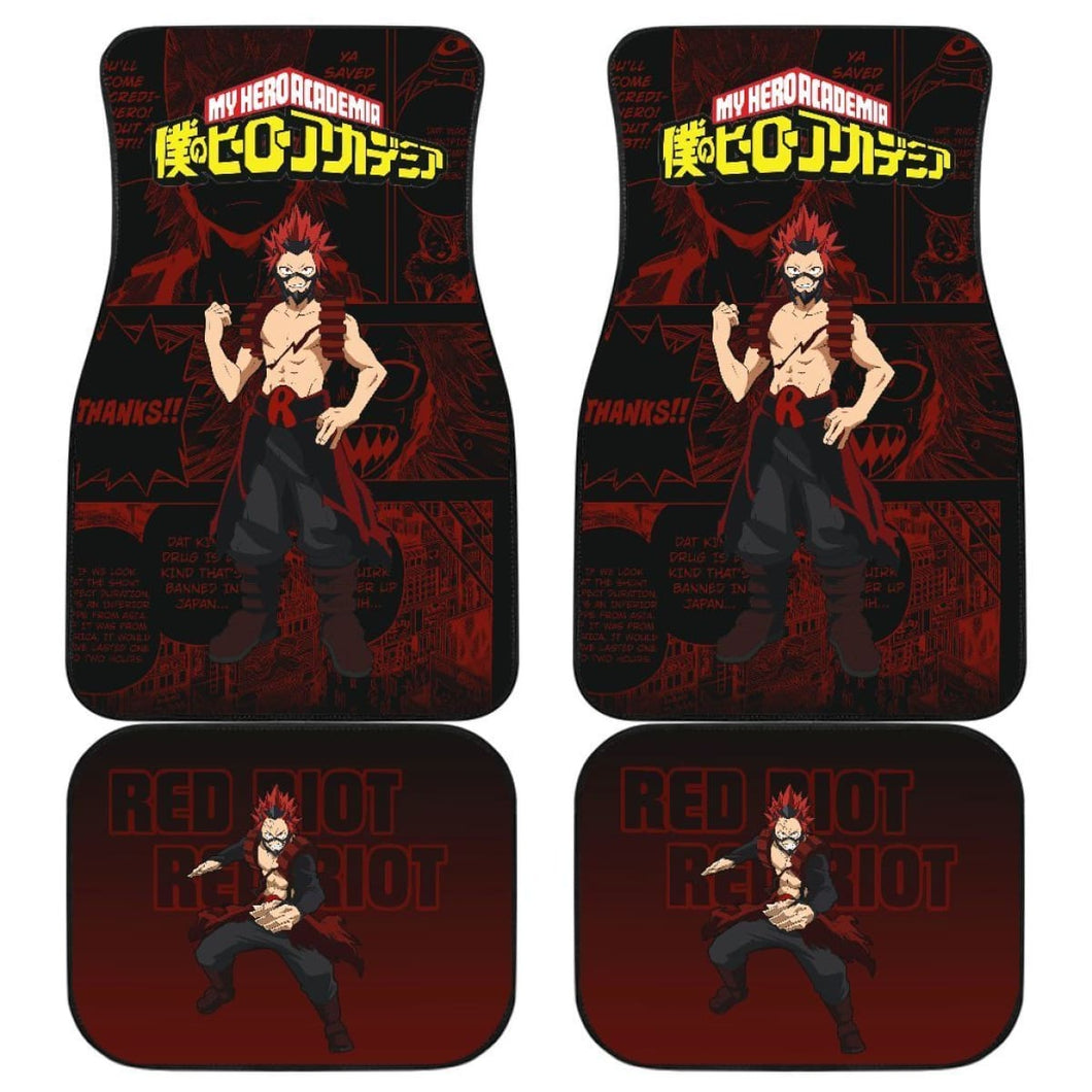 Kaminari Denki My Hero Academia Car Floor Mats Manga Mixed Anime Red Universal Fit 175802 - CarInspirations