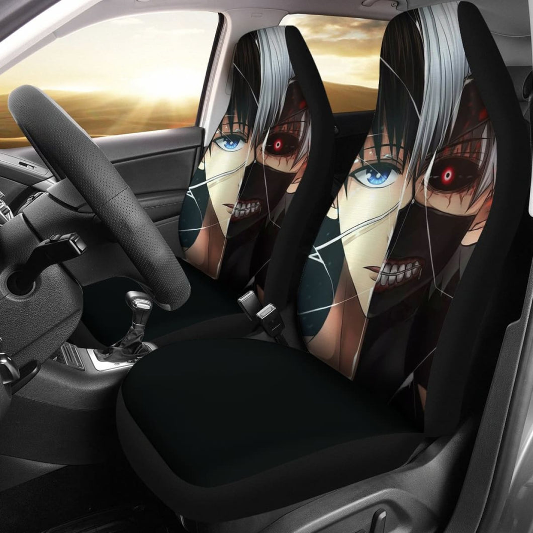 Kaneki Fantasy Car Seat Covers Tokyo Ghoul Anime Fan Gift H051820 Universal Fit 072323 - CarInspirations