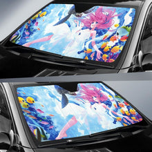 Load image into Gallery viewer, Kawaii Mermaid Turtle Fishes Underwater Hd Car Sun Shade Universal Fit 225311 - CarInspirations