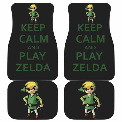 Keep Calm And Play Zelda Car Floor Mats Universal Fit - CarInspirations