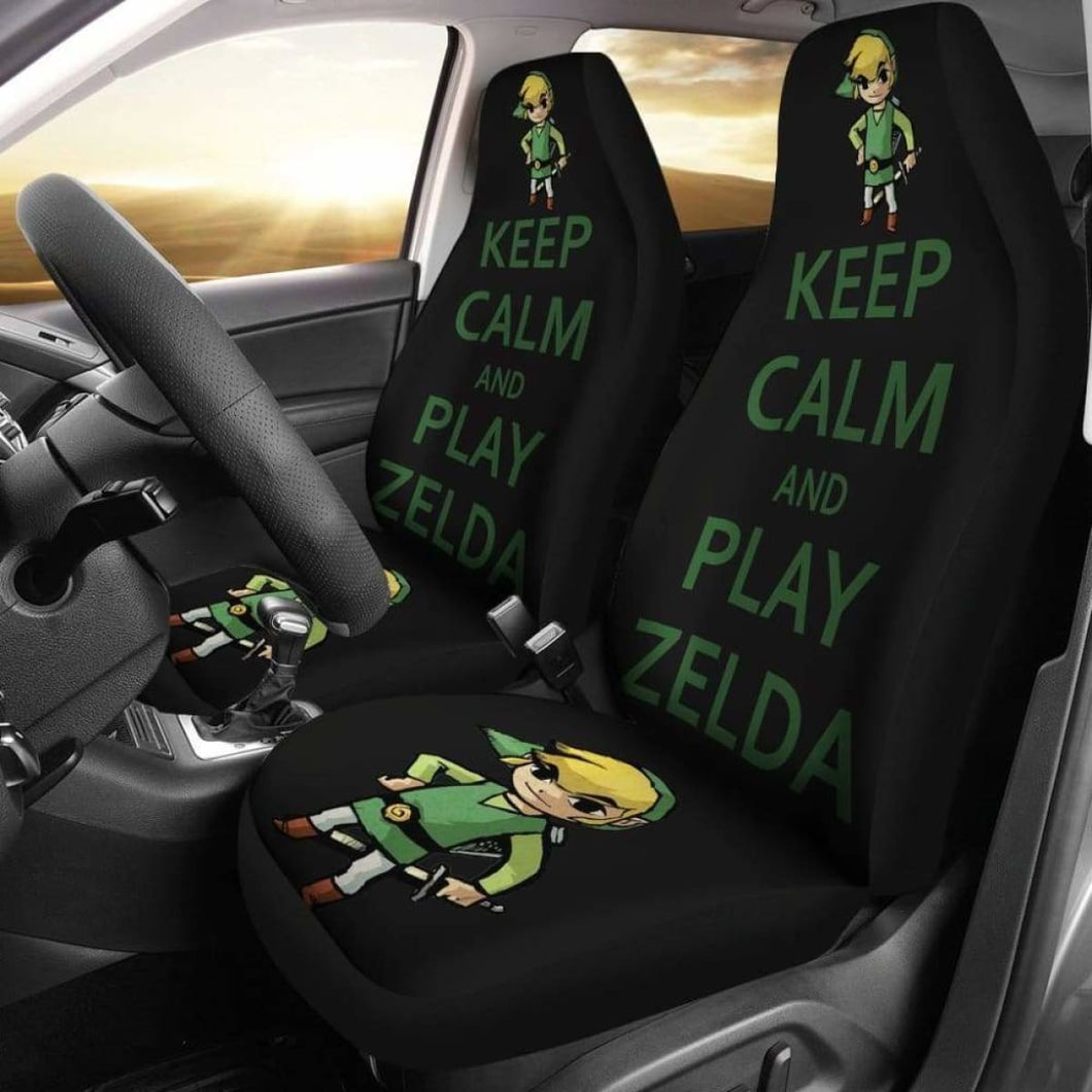 Keep Calm And Play Zelda Car Seat Covers Universal Fit 051012 - CarInspirations
