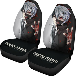 Ken Kaneki Art Car Seat Covers Tokyo Ghoul Anime Fan Gift H051820 Universal Fit 072323 - CarInspirations